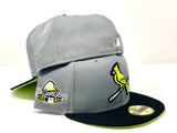 ST. LOUIS CARDINALS 2009 ALL STAR GAME GRAY BLACK NEON GREEN BRIM NEW ERA FITTED HAT