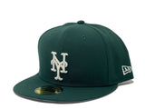 NEW YORK METS DARK GREEN GRAY BRIM NEW ERA FITTED HAT