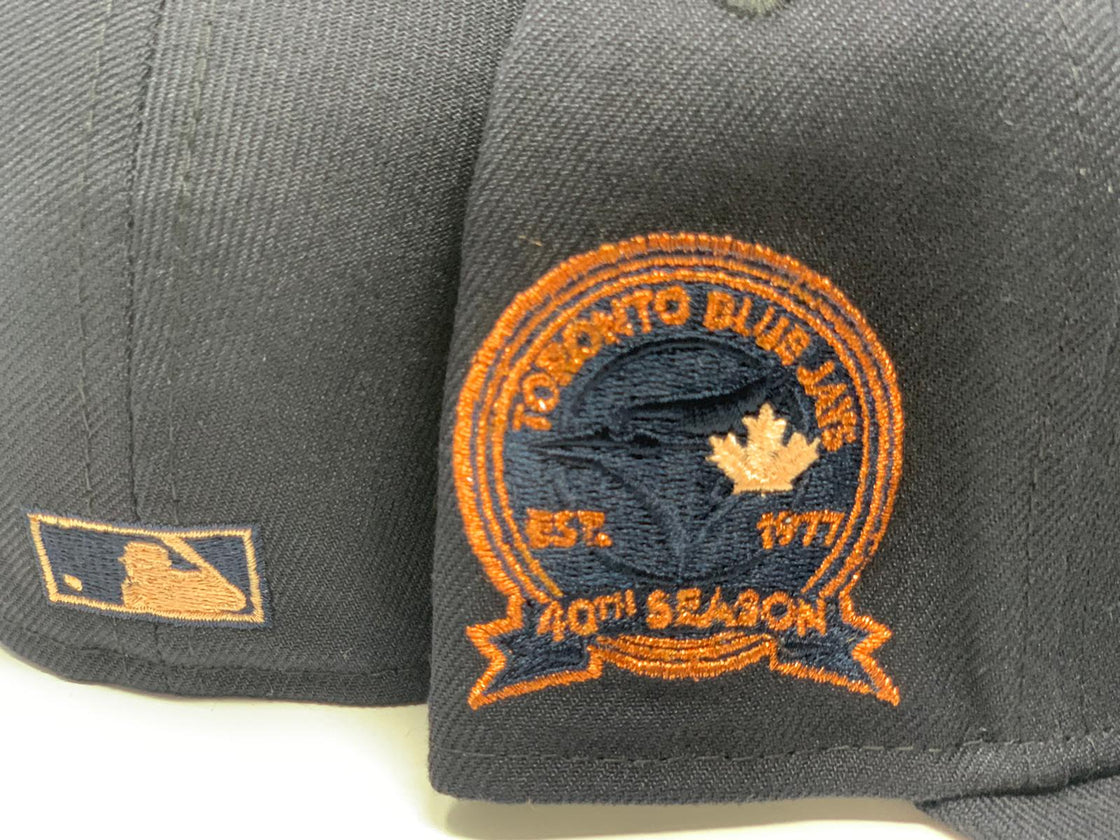 Dark Navy Blue Toronto Blue Jays 40th Seasons New Era Fitted Hat