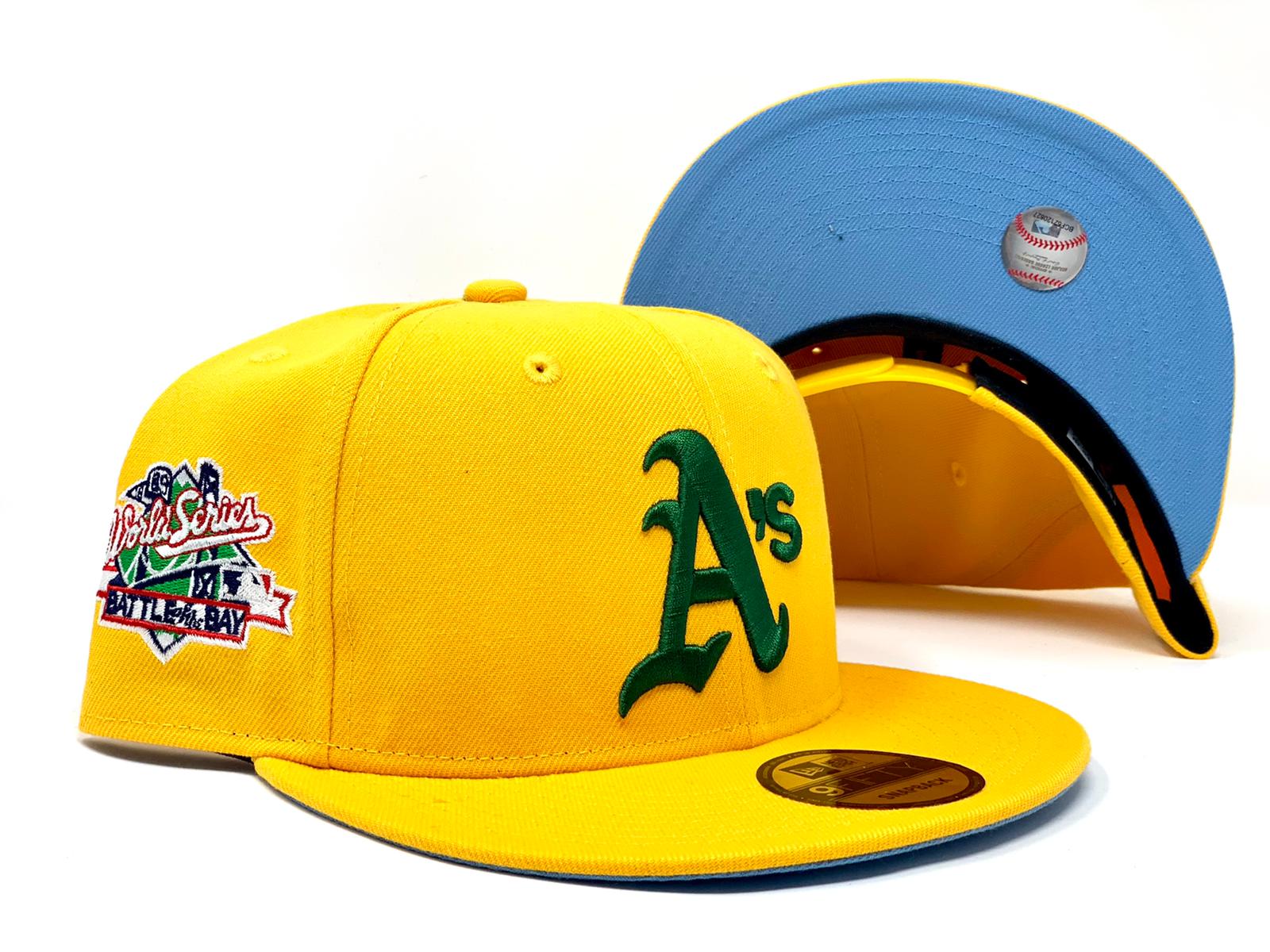 Oakland A's Athletics Baseball MLB Yellow YOUTH Snapback Cap Hat  Promotional