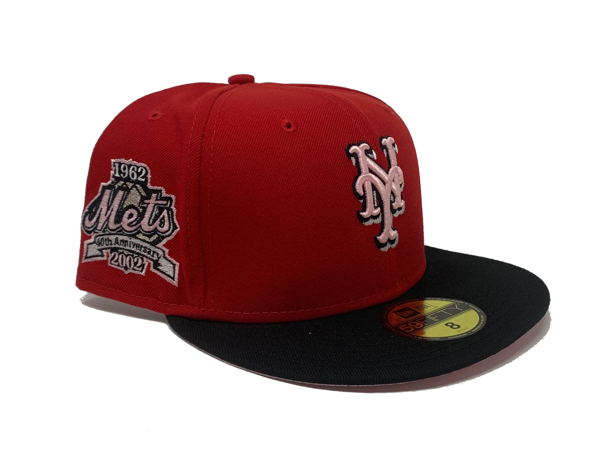 New Era 59FIFTY Fitted Hat New York Mets 60th Anniversary 7 7/8 / Red / Grey