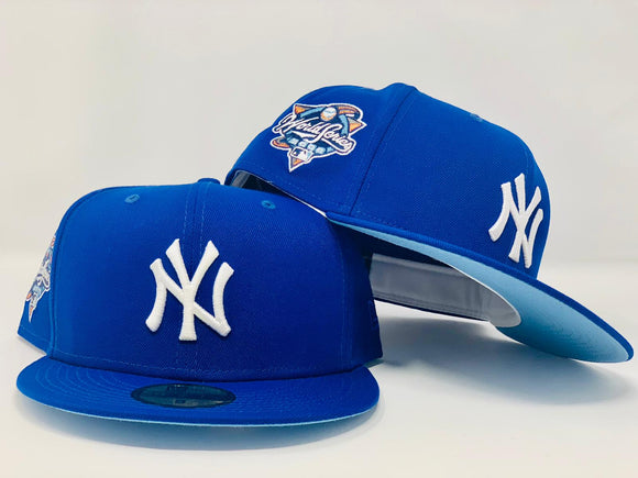 NEW YORK YANKEES 2000 WORLD SERIES ROYAL ICY BRIM NEW ERA FITTED HAT