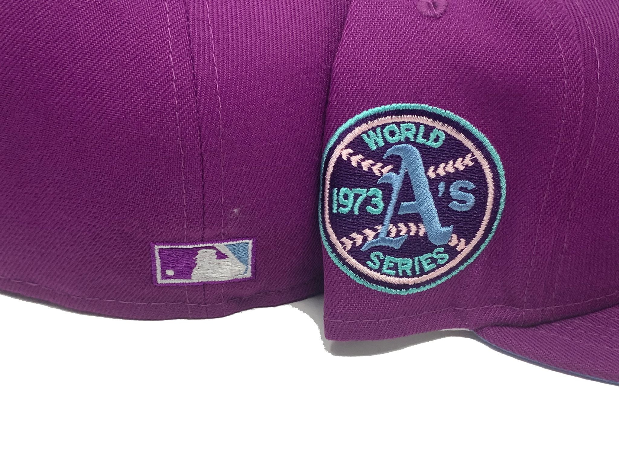 OAKLAND ATHLETICS 1974 WORLD SERIES POP SWEAT LAVENDER BRIM NEW