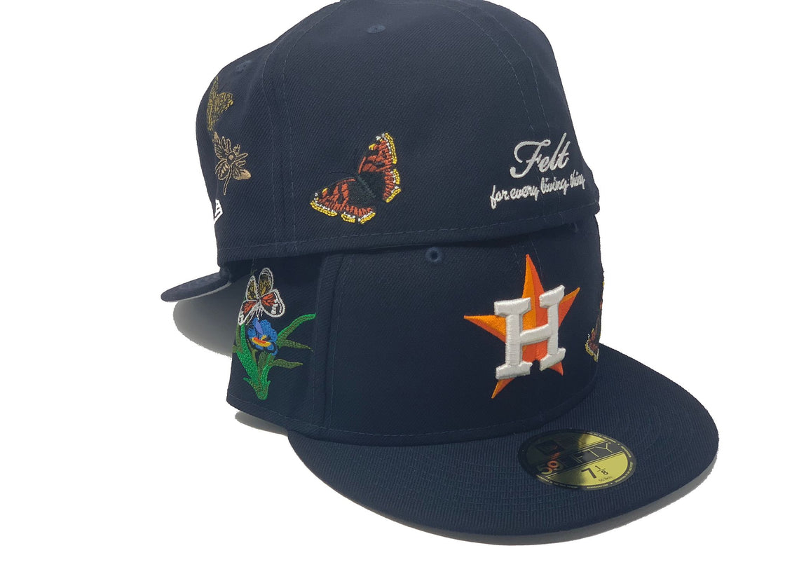 Felt * Houston Astros Navy Blue 5950 New Era Fitted Hat