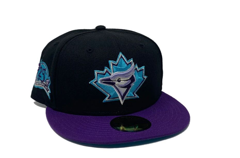 Black Toronto Blue Jays 25th Anniversary Galaxy Collection Fitted