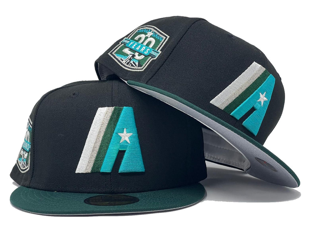 Houston Astros 20th Anniversary Prototype Logo Gray Brim New Era Fitted Hat