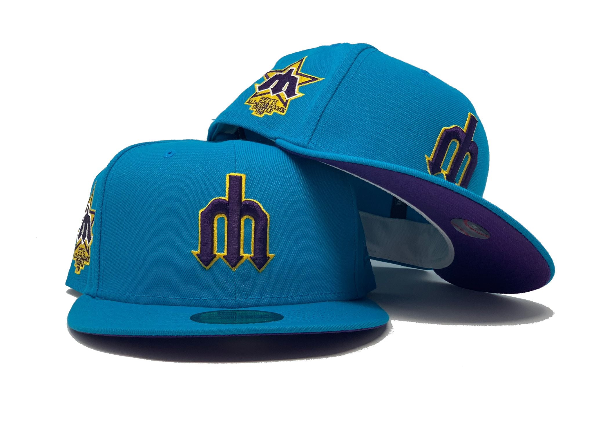 SEATTLE MARINERS 50TH ALL STAR GAME AQUAMARINE VIOLET NEW ERA FITTED –  Sports World 165