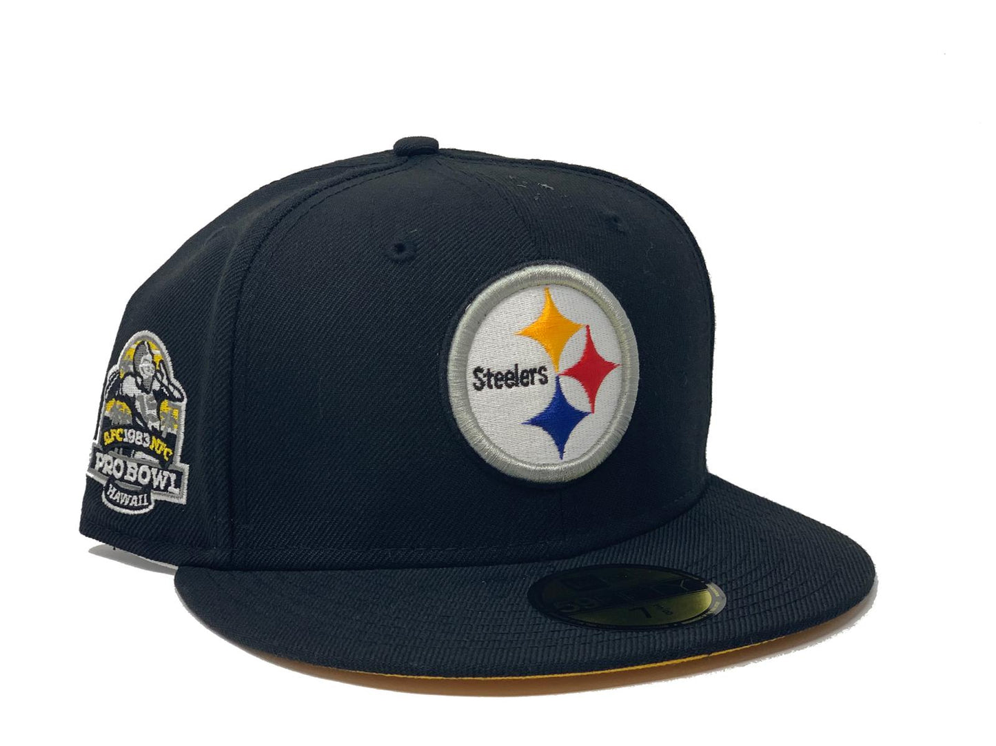 PITTSBURGH STEELERS 1983 PRO BOWL BLACK YELLOW BRIM NEW ERA HAT