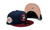 CHICAGO CUBS 100TH ANNIVERSARY GLOW IN THE DARK "BLOOD MOON COLLECTION" PEACH BRIM NEW ERA FITTED HAT