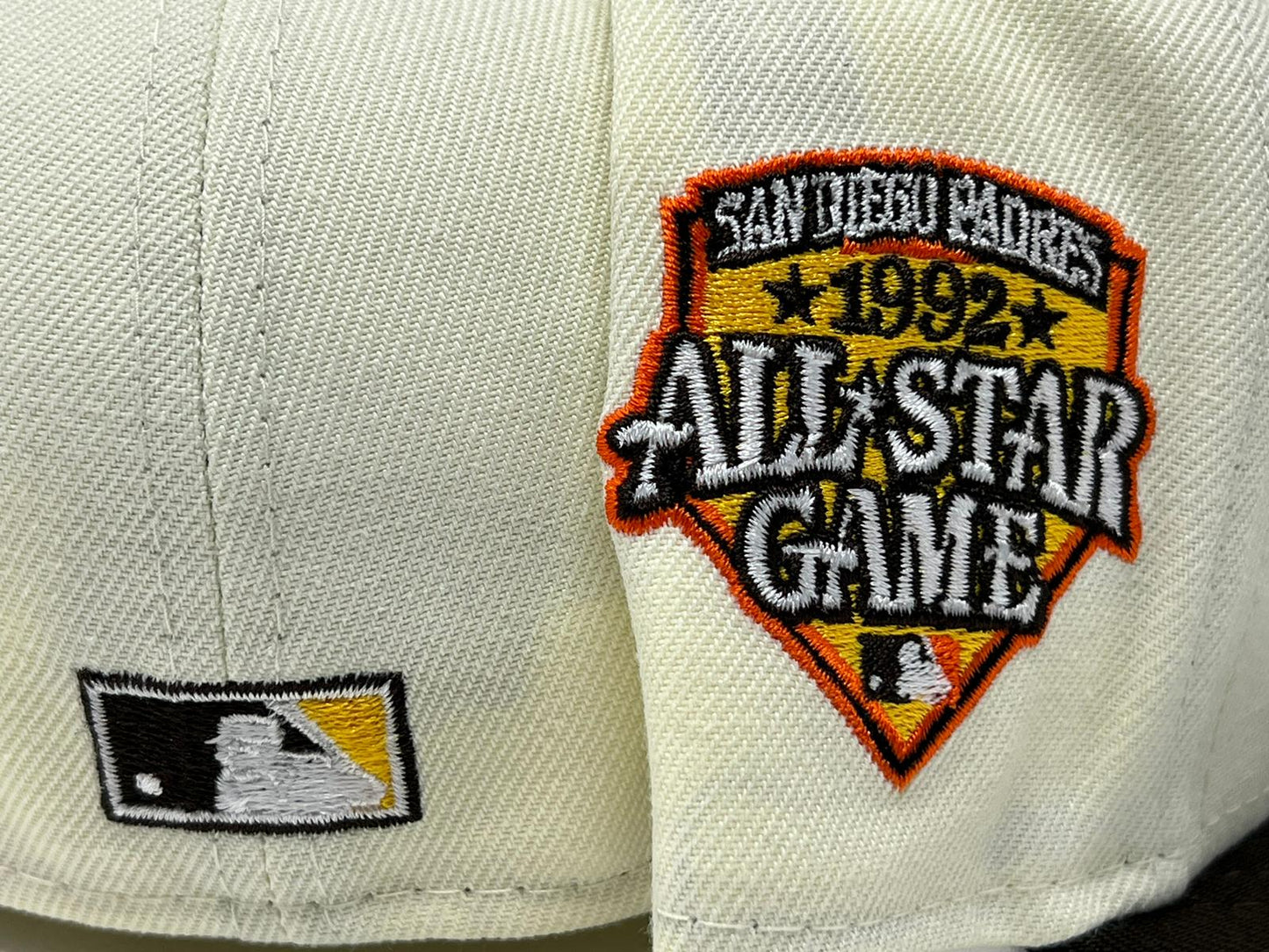 SAN DIEGO PADRES 1992 ALL STAR GAME TAXI YELLOW BRIM NEW ERA FITTED HAT
