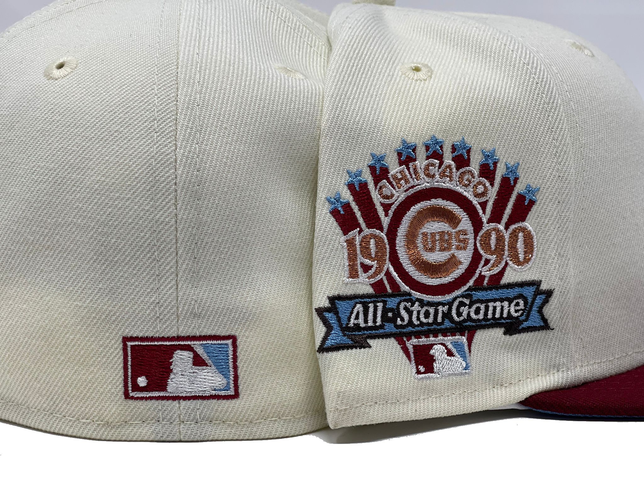 Chicago Cubs New Era Fitted 7 Waving Bear Logo MLB Baseball Hat
