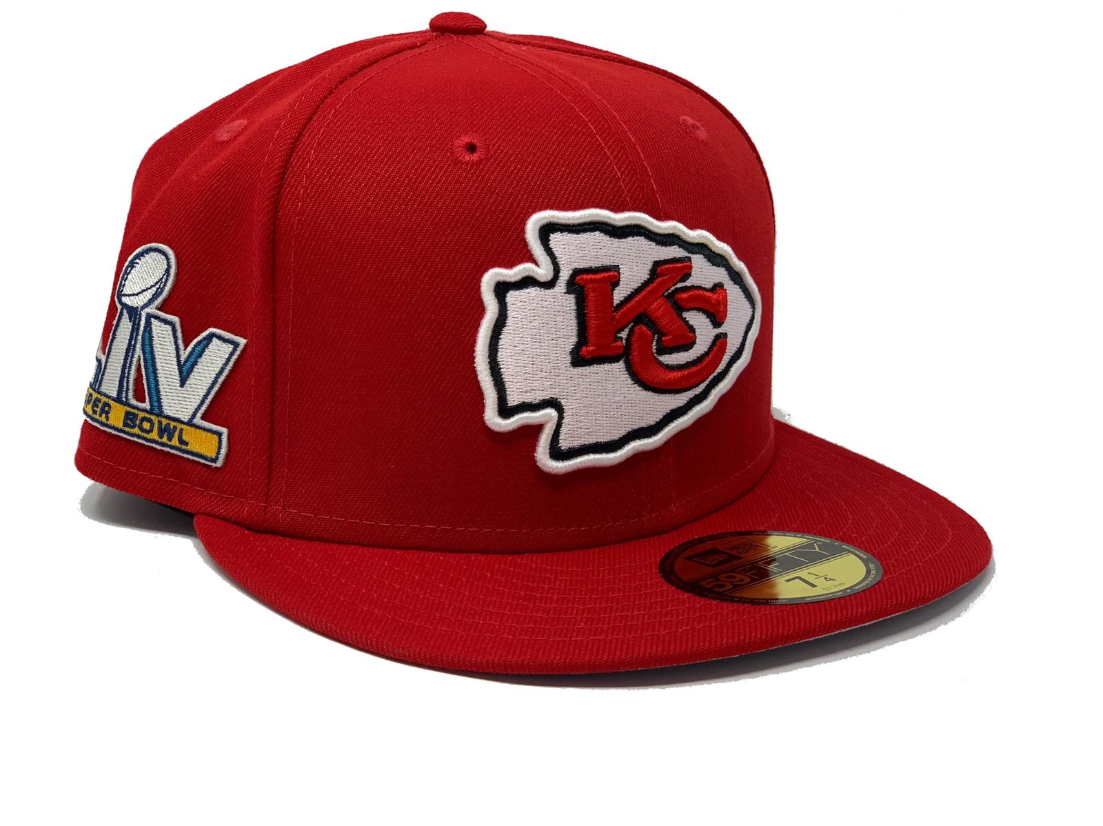 New Era 59FIFTY Kansas City Chiefs Super Bowl LV 2021 Side Patch Red Fitted Hat