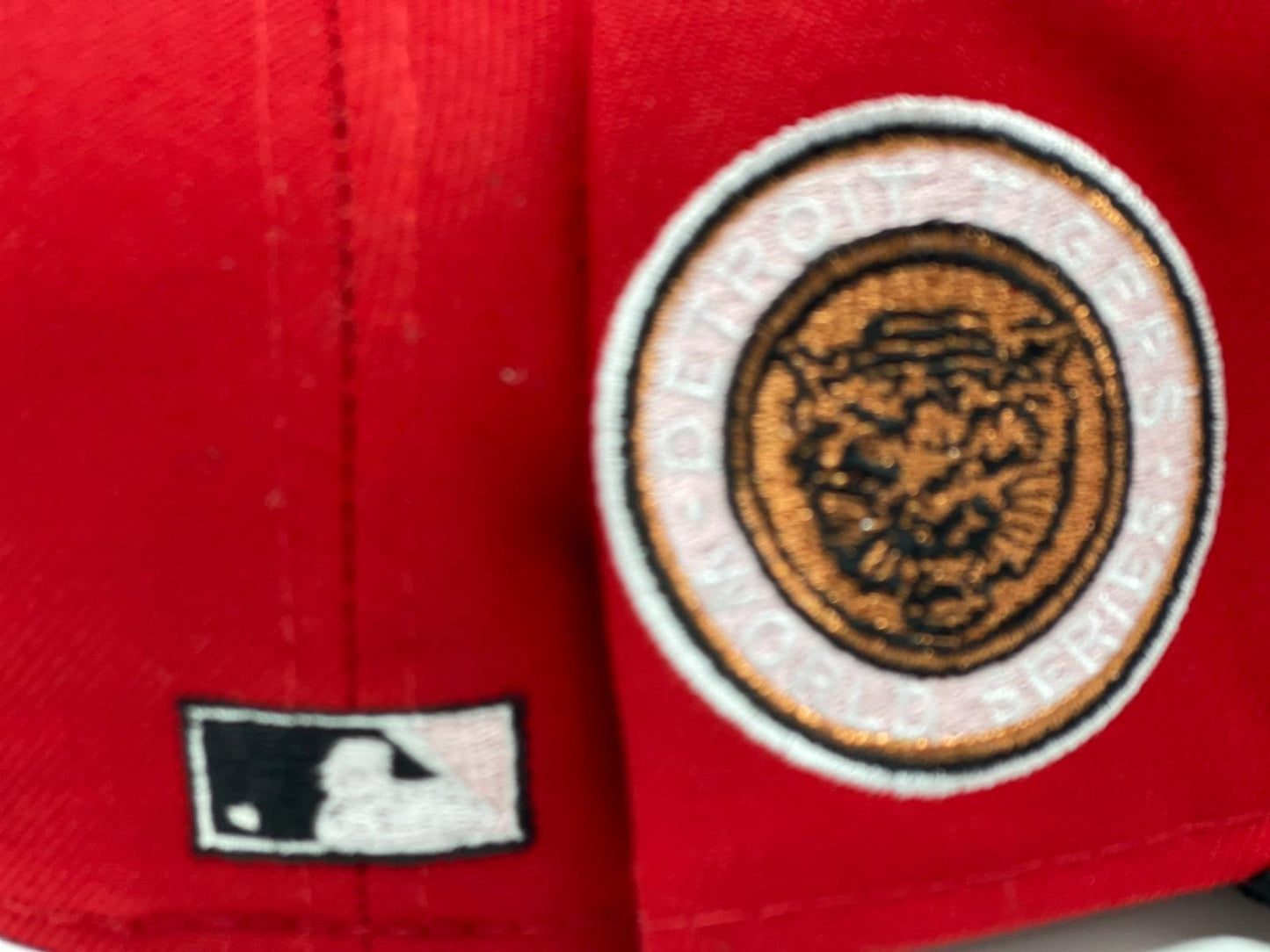 Red Detroit Tigers 1968 World Series Corduroy Visor New Era Fitted