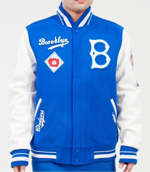 Letterman Blue and White Brooklyn Dodgers Varsity Jacket - HJacket