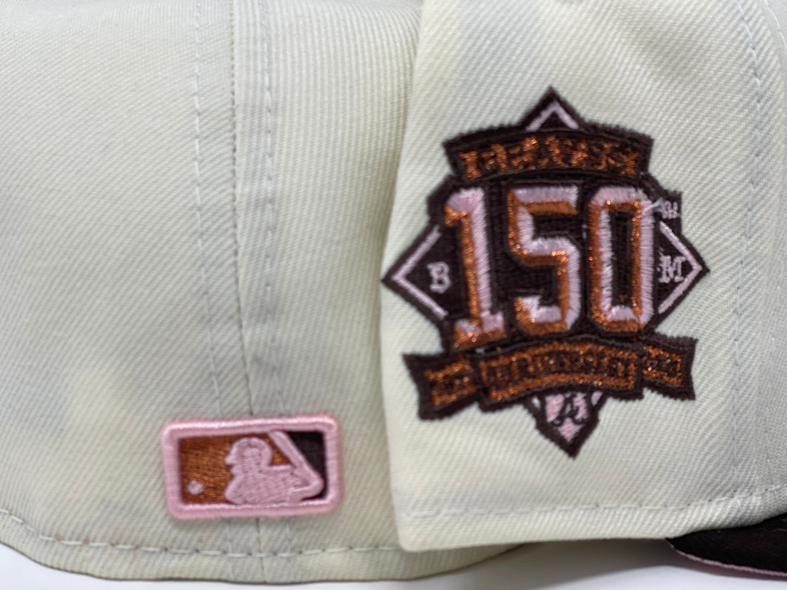 Off White Atlanta Braves 150th Anniversary Custom New Era Fitted