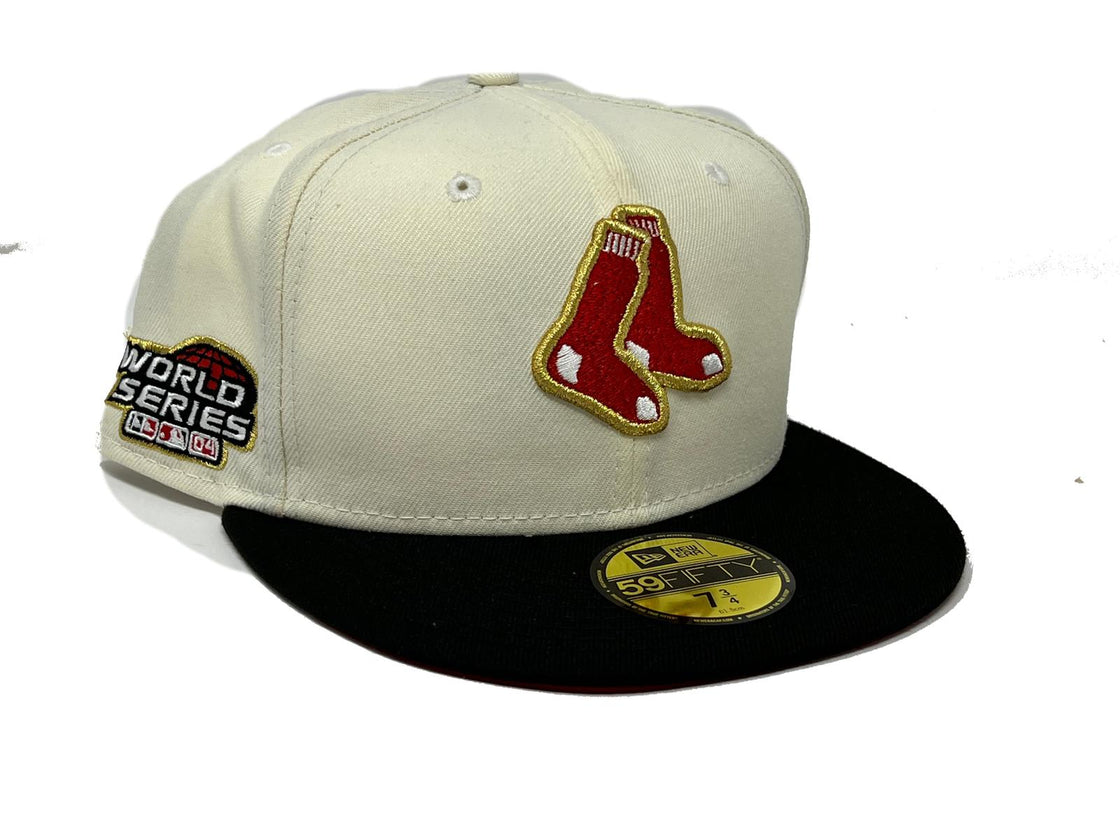 BOSTON RED SOX 2004 WORLD SERIES RED BRIM NEW ERA FITTED