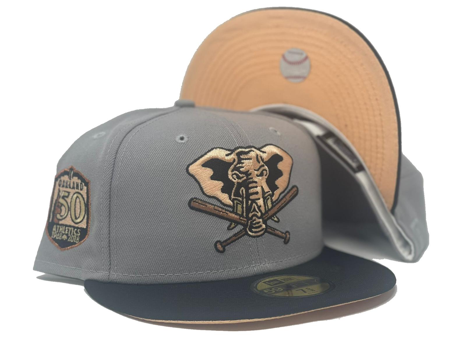 New Era 59FIFTY Oakland Athletics 50th Anniversary Patch Stomper Hat - Gold, Kelly Gold/Kelly / 7 5/8