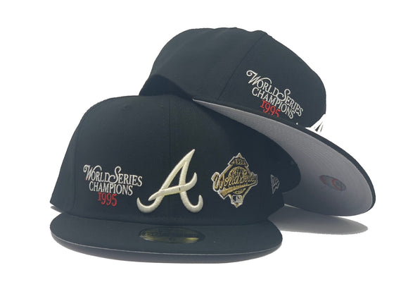 Black Atlanta Braves New Era 1995 World Series Fitted Hat