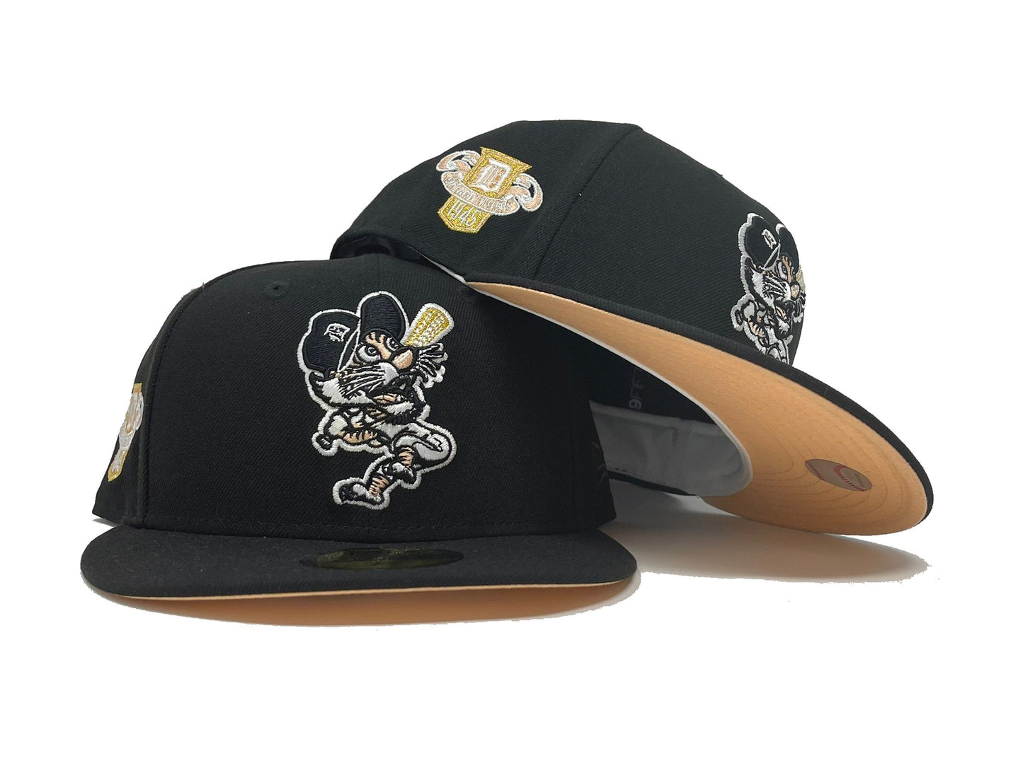 DETROIT TIGERS 1945 WORLD SERIES BLACK PEACH BRIM NEW ERA FITTED HAT