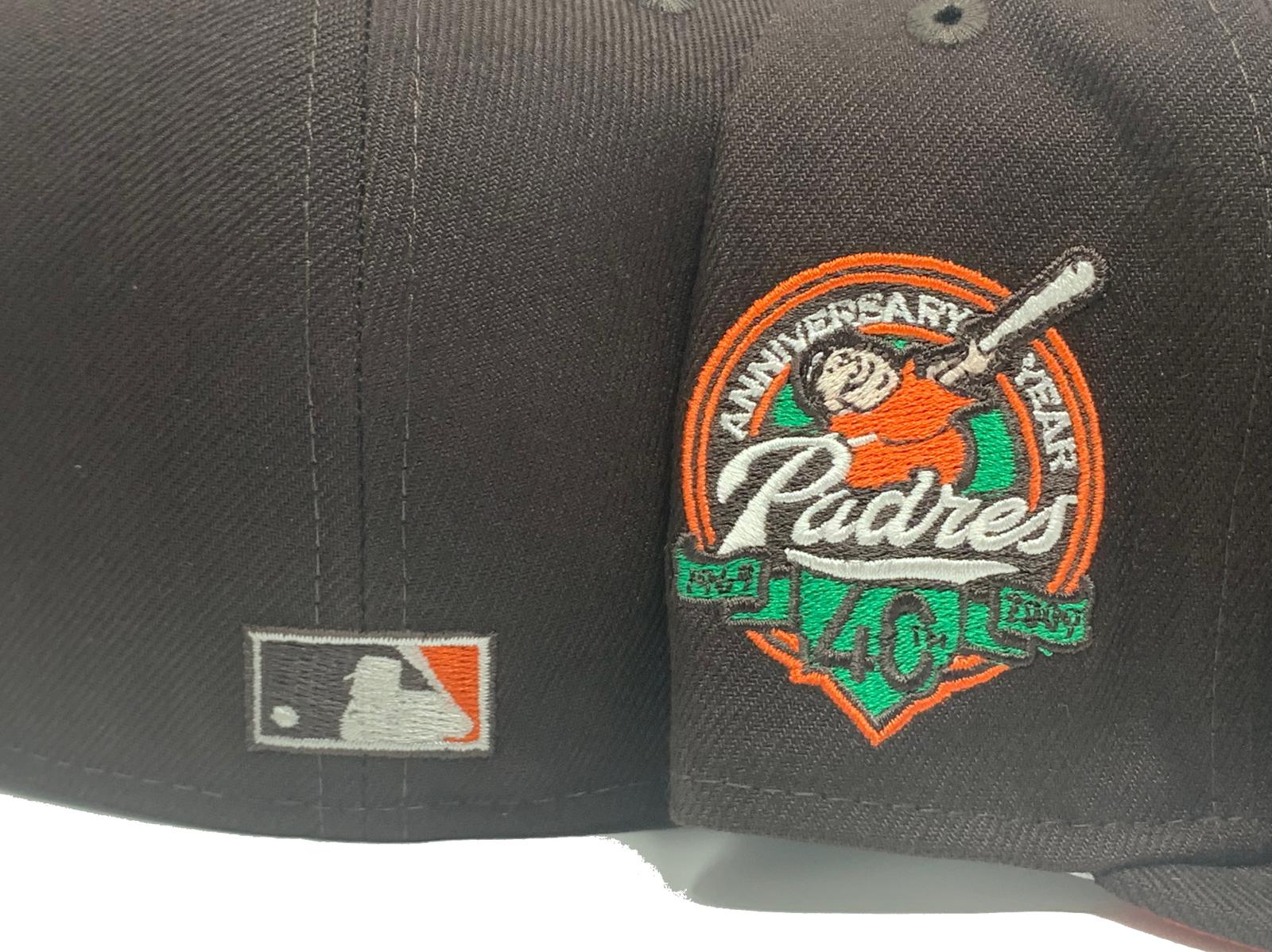 Dark Brown San Diego Padres 40th anniversary New Era Fitted Hat