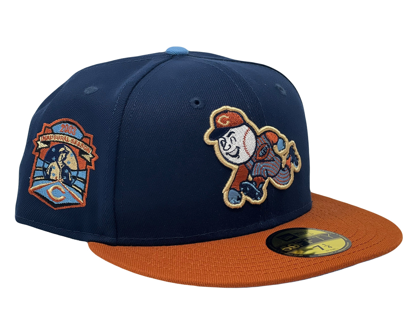 Cincinnati Reds 2003 Inaugural Season Brown Olive Rust Orange Brim New Era Fitted Hat