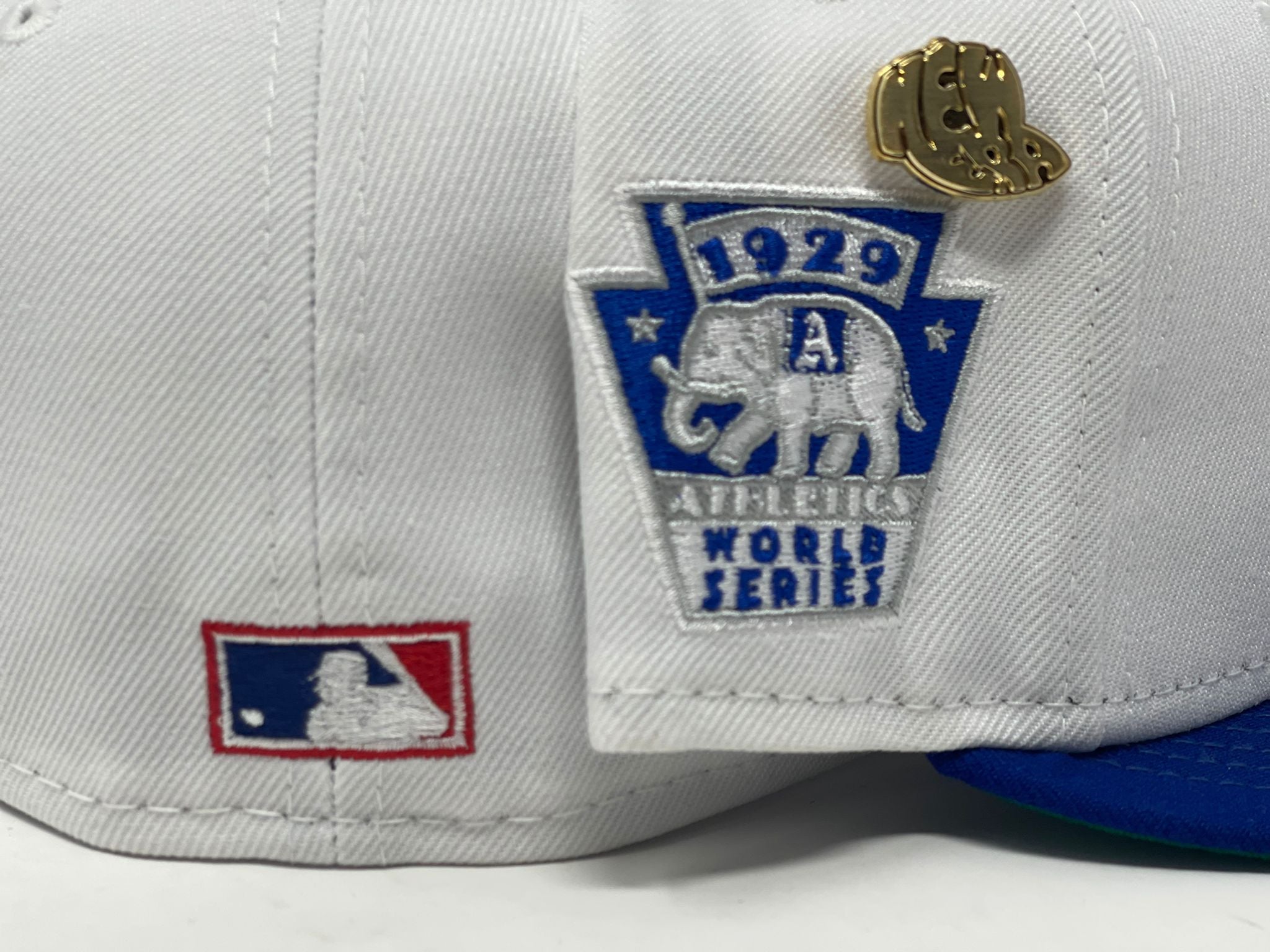 Philadelphia Athletics New Era 1929 World Series Chrome Alternate  Undervisor 59FIFTY Fitted Hat - Cream