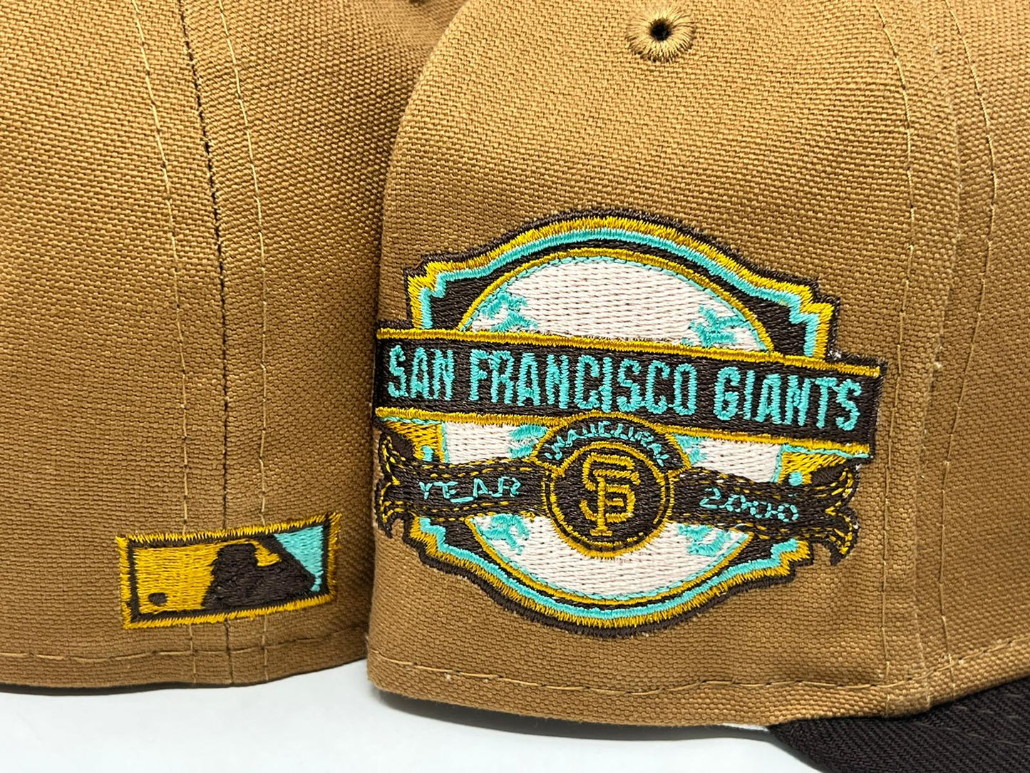 SAN FRANCISCO GIANTS INAUGURAL SEASON " MINT CHOCOLATECOLLECTION" MINT BRIM NEW ERA FITTED HAT