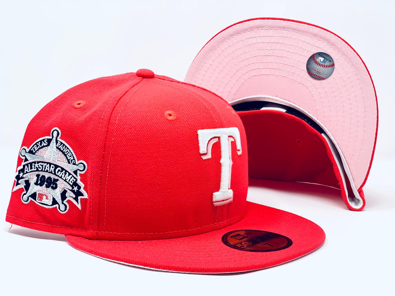 TEXAS RANGERS 1995 ALL STAR GAME INFRARED PINK BRIM NEW ERA FITTED HAT –  Sports World 165