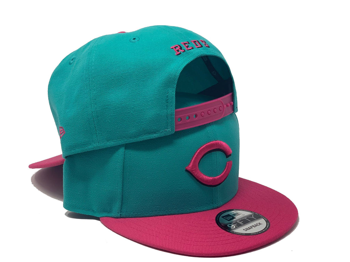 Teal Cincinnati Reds Custom New Era Snapback Hat