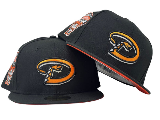 Arizona Diamondbacks 1998 Inaugural Season Black Orange Brim New Era Fitted Hat