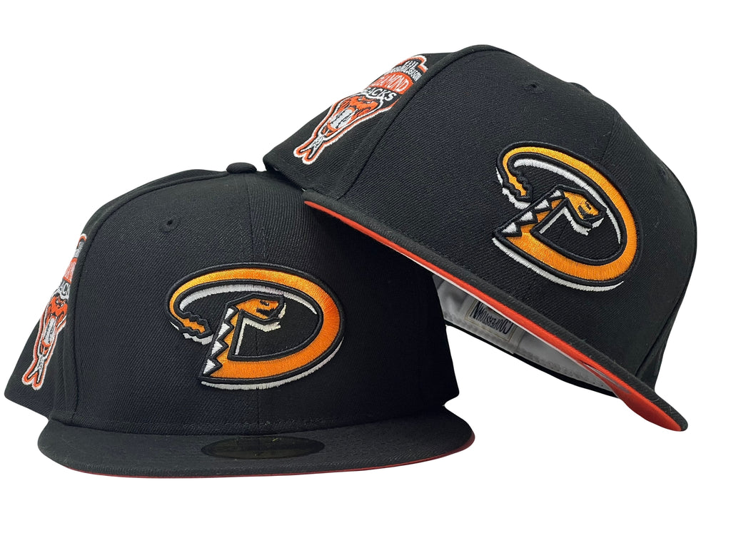 Arizona Diamondbacks 1998 Inaugural Season Black Orange Brim New Era Fitted Hat
