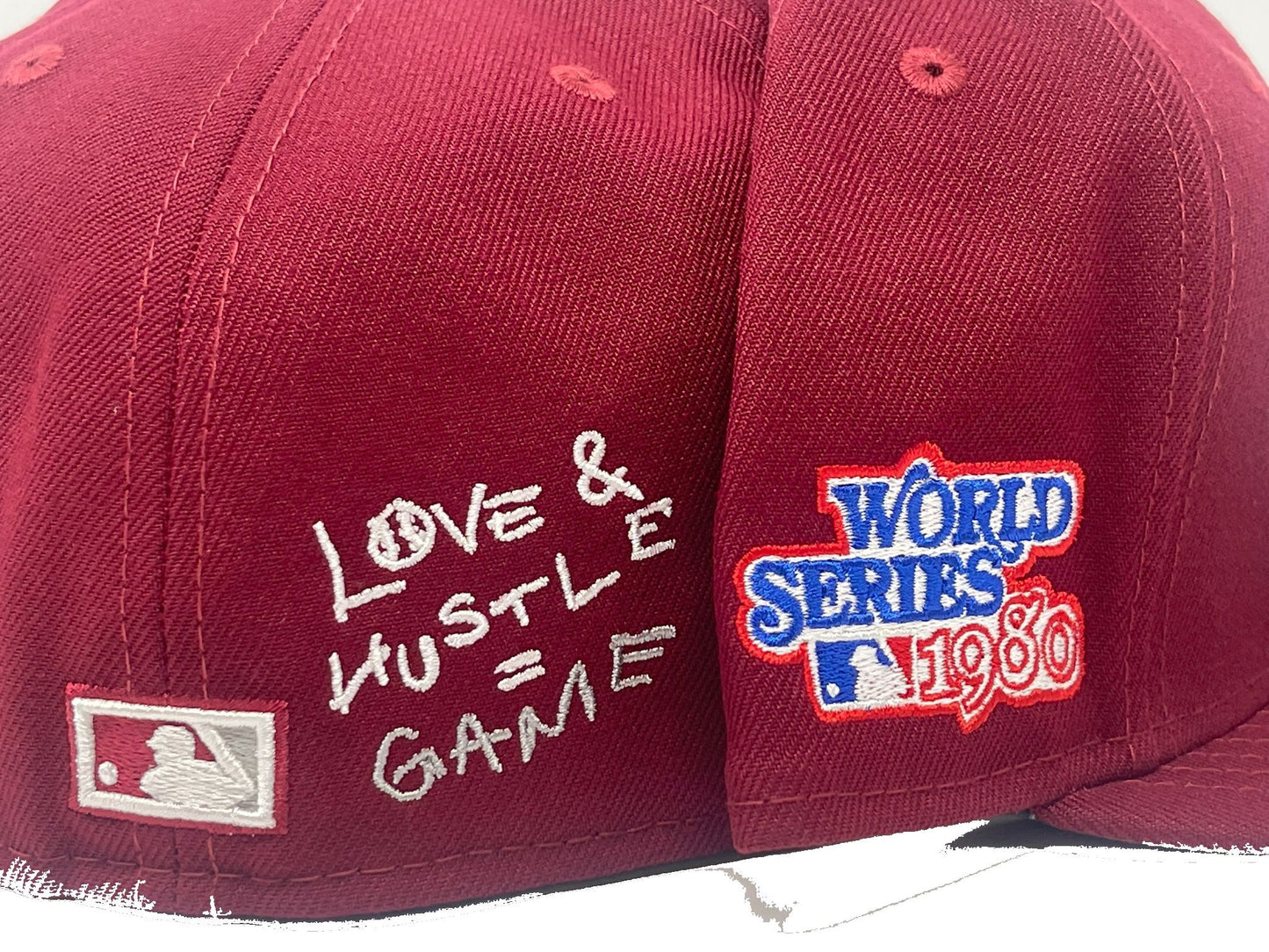 PHILADESLPHIA PHILLIES 1986 WORLD SERIES TEAM HEART 59fIFTY NEW ERA FITTED HAT