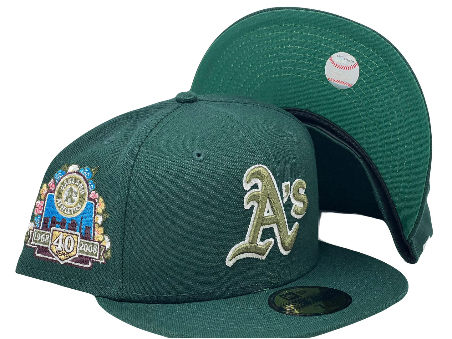 Oakland Athletics 40th Anniversary "Botanical Pack" 59Fifty New Era Fitted Hat