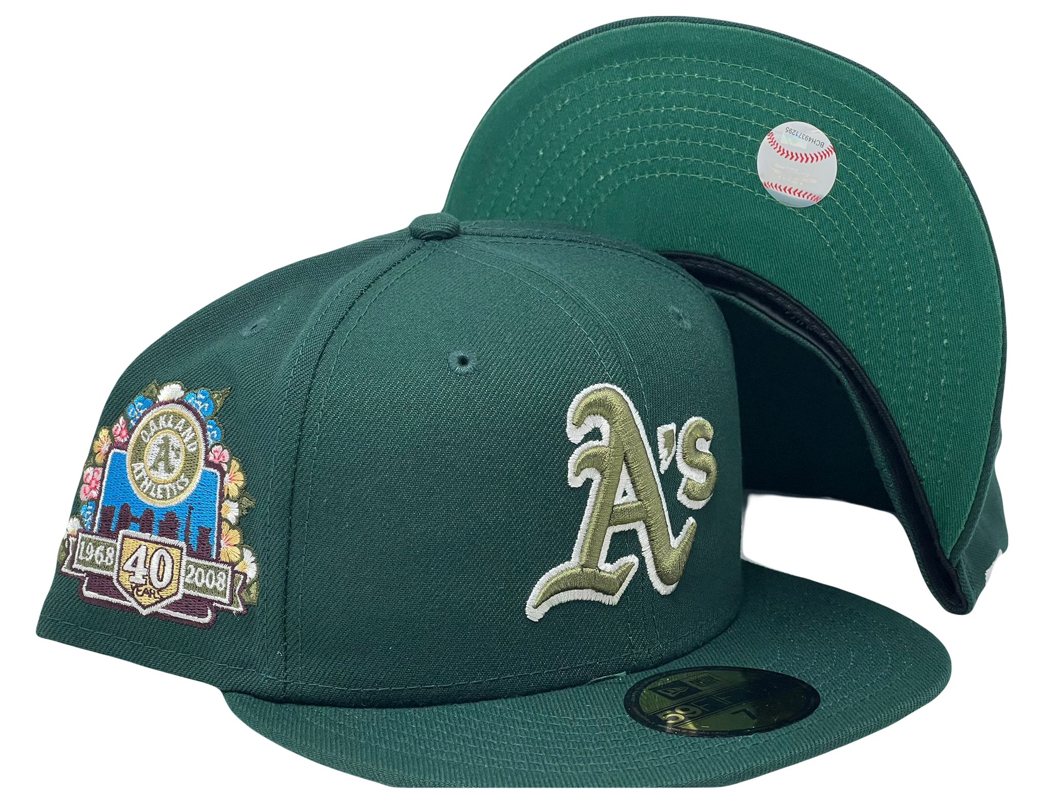 New Era Oakland Athletics 40th Anniversary Bourbon Throwback Edition 59FIFTY Fitted Hat