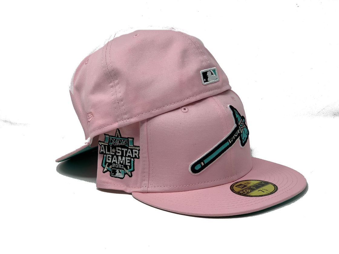 Light Pink Atlanta Braves 150th Anniversary Custom New Era Fitted Hat