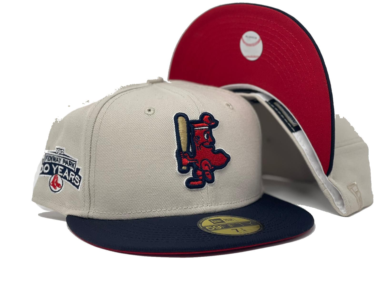 New Era Boston Red Sox 100 Years Fenway Park Black and Red 59Fifty Fitted  Cap