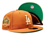 LOS ANGELES DODGERS 60TH SEASON RUST GREEN BRIM NEW ERA FITTED HAT