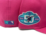 SAN DIEGO PADRES 50TH ANNIVERSARY "BUBBLE TAPE" PINK BRIM NEW ERA FITTED HAT