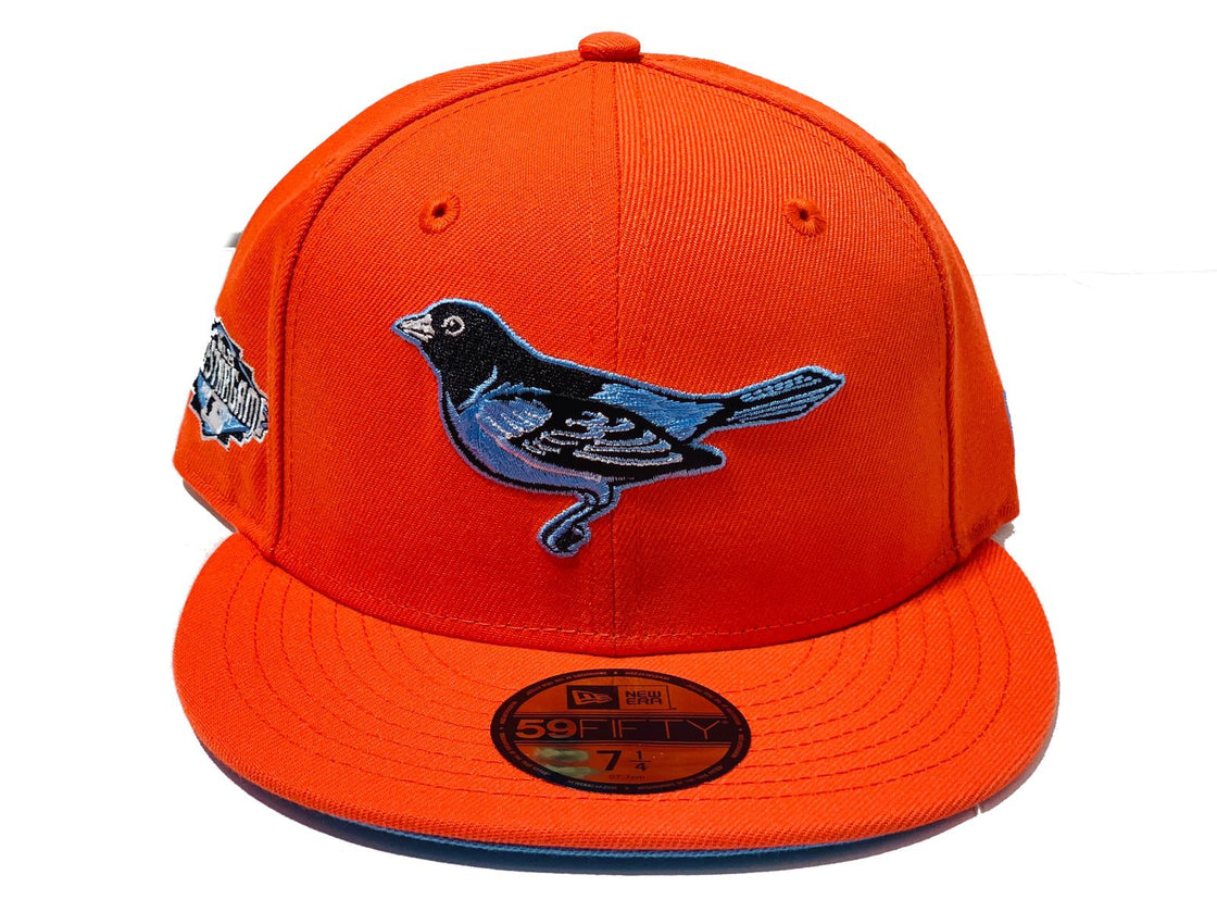 BALTIMORE ORIOLES 2011 ALL STAR GAME ORANGE ICY BRIM NEW ERA FITTED HAT