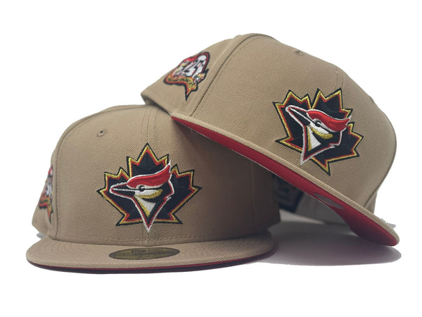 TORONTO BLUE JAYS 25TH ANNIVERSARY SHADE OF BURGUNDY CAMEL BRIM