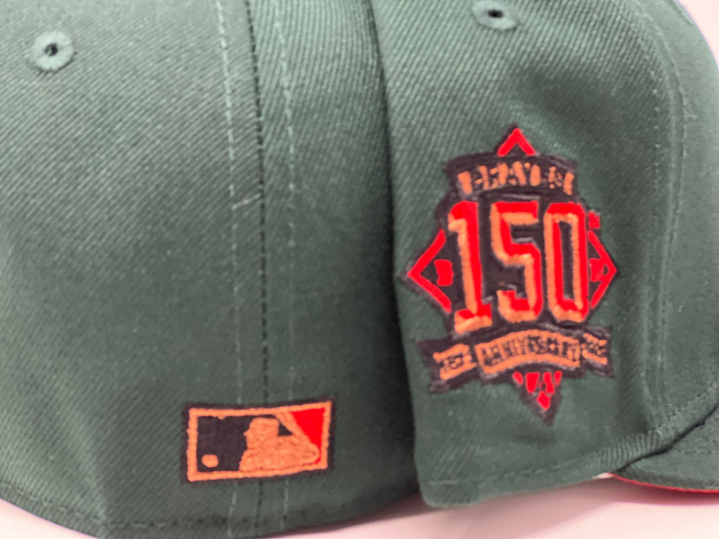 Atlanta Braves 150th Anniversary Red Brim New Era Fitted Hat