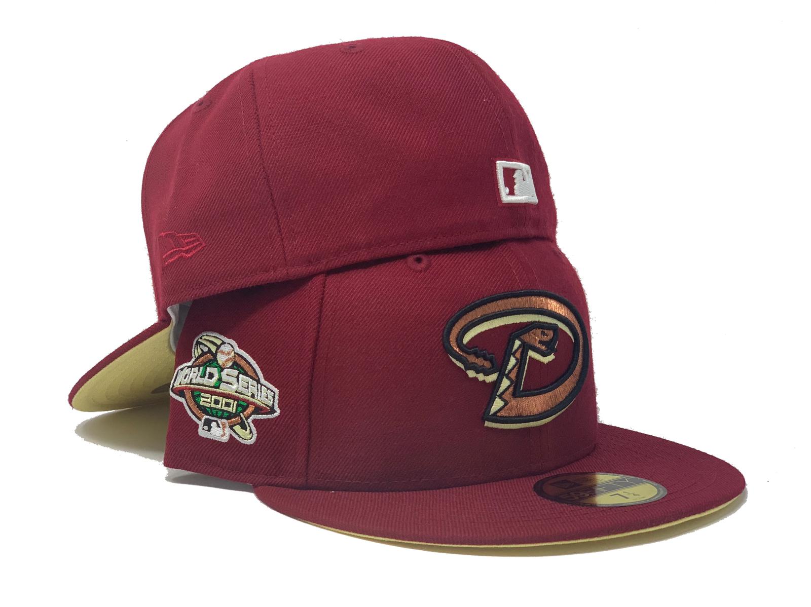 New Era Arizona Diamondbacks Fitted Green Bottom Maroon Copper (2001  World Series Embroidery)