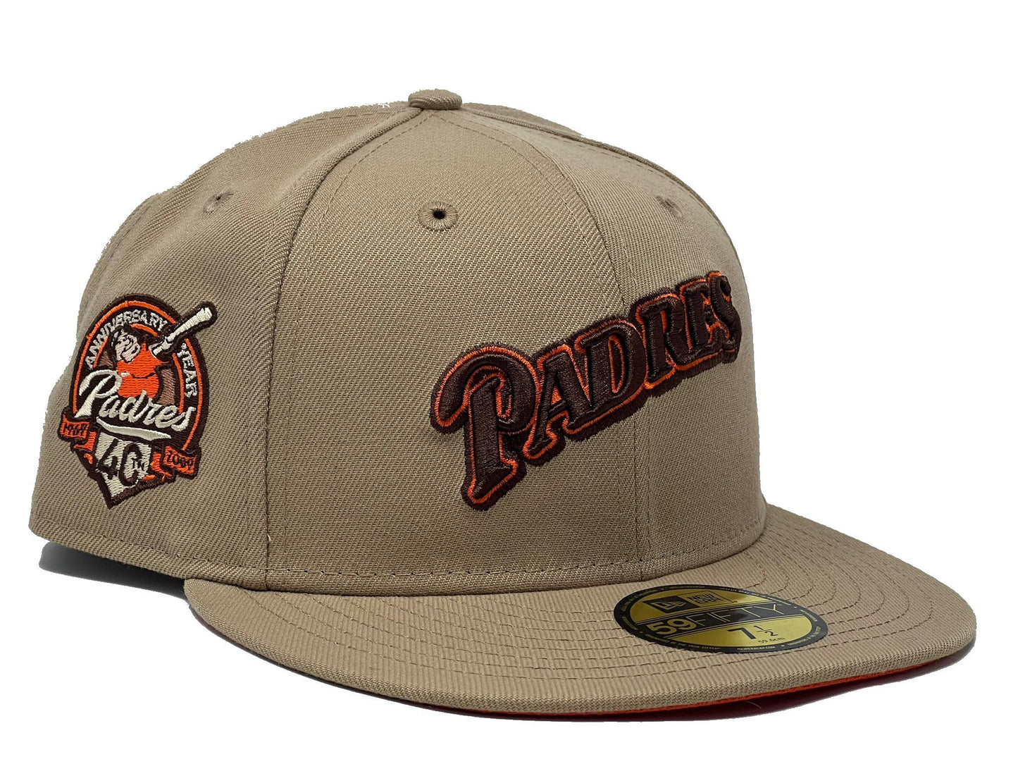 San Diego Padres 40th Anniversary Camel Orange Brim New Era Fitted Hat
