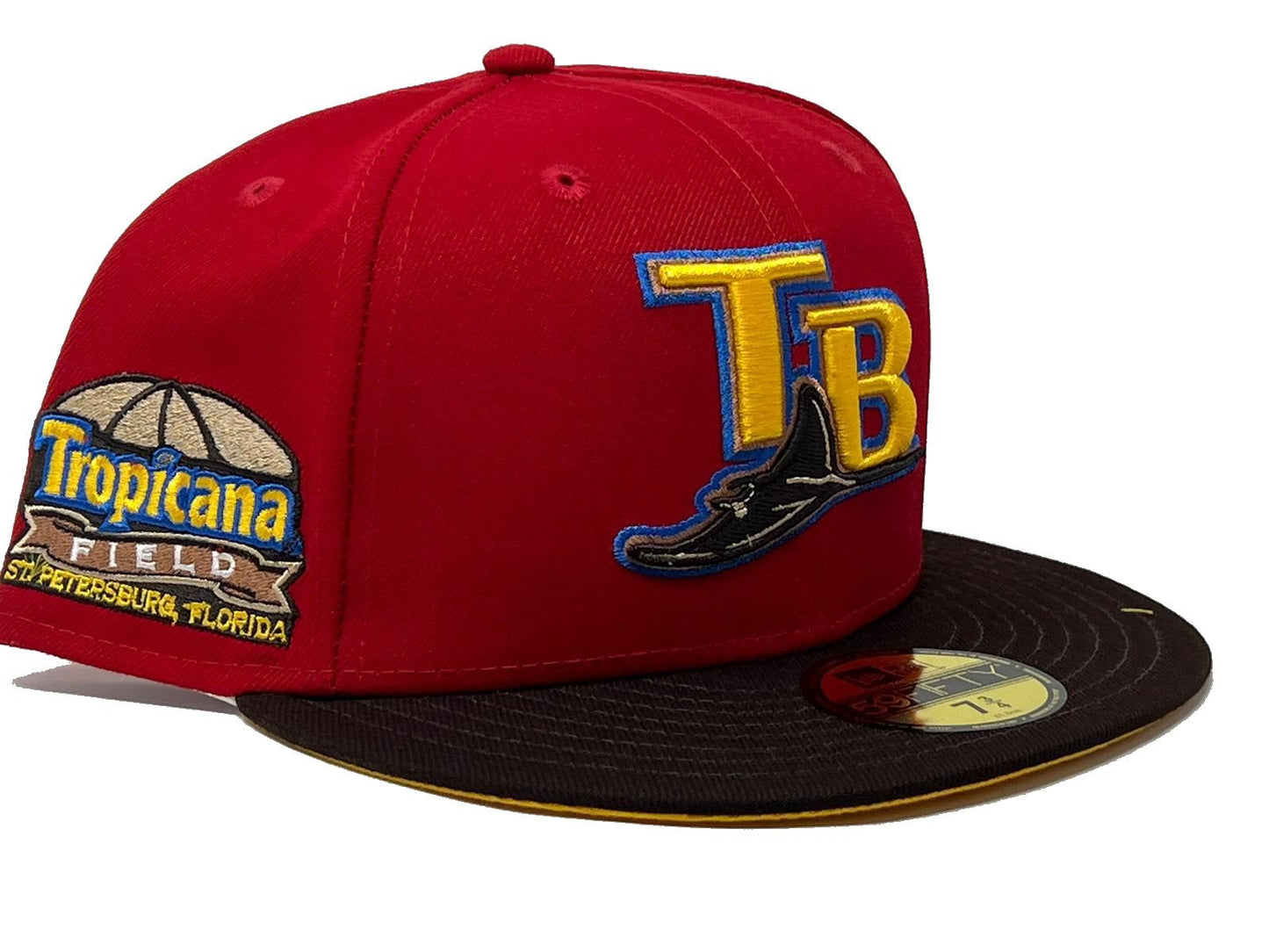 Tampa Bay Rays Tropicana Field Yellow Brim New Era Fitted Hat