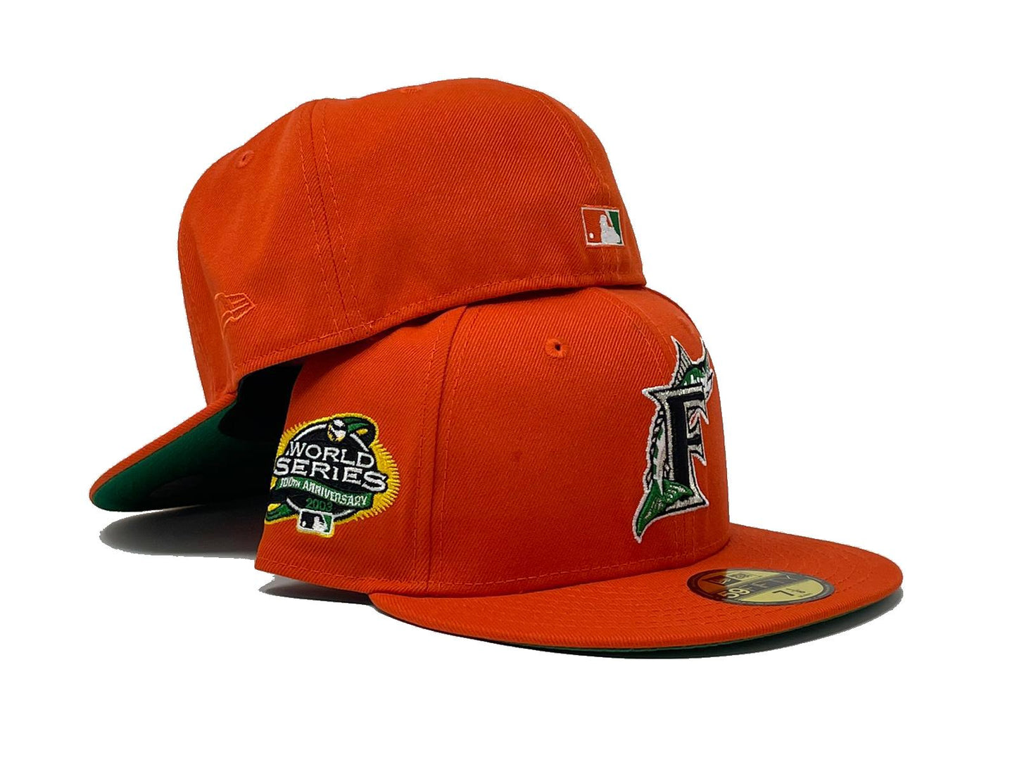 Florida Marlins 2003 World Series Orange Green Brim New Era Fitted Hat