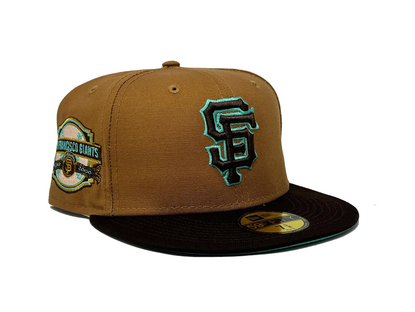 SAN FRANCISCO GIANTS INAUGURAL SEASON " MINT CHOCOLATECOLLECTION" MINT BRIM NEW ERA FITTED HAT