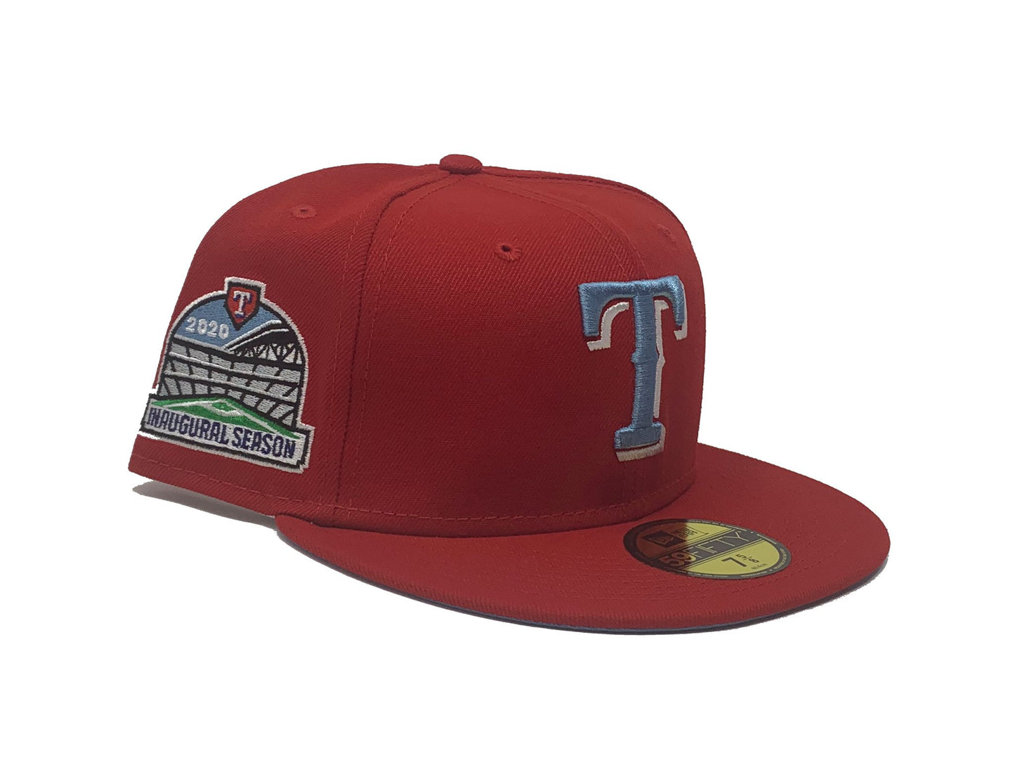 Red Texas Rangers Inaugural Season Custom New Era Fitted Hat