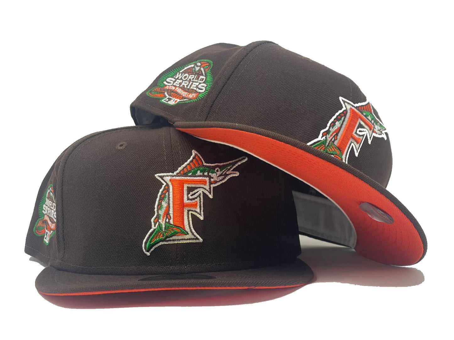 Florida Marlins 2003 World Series "Autumn Collection" Orange Brim New Era Fitted Hat