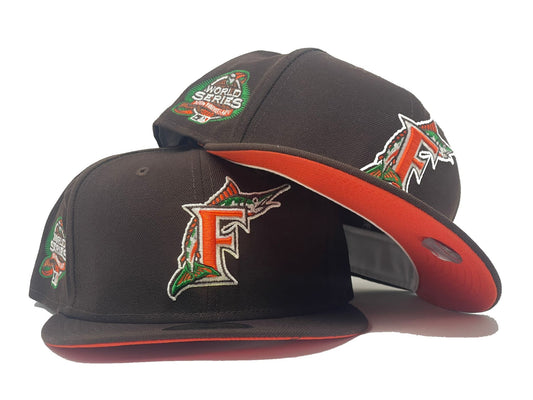 Florida Marlins 2003 World Series "Autumn Collection" Orange Brim New Era Fitted Hat