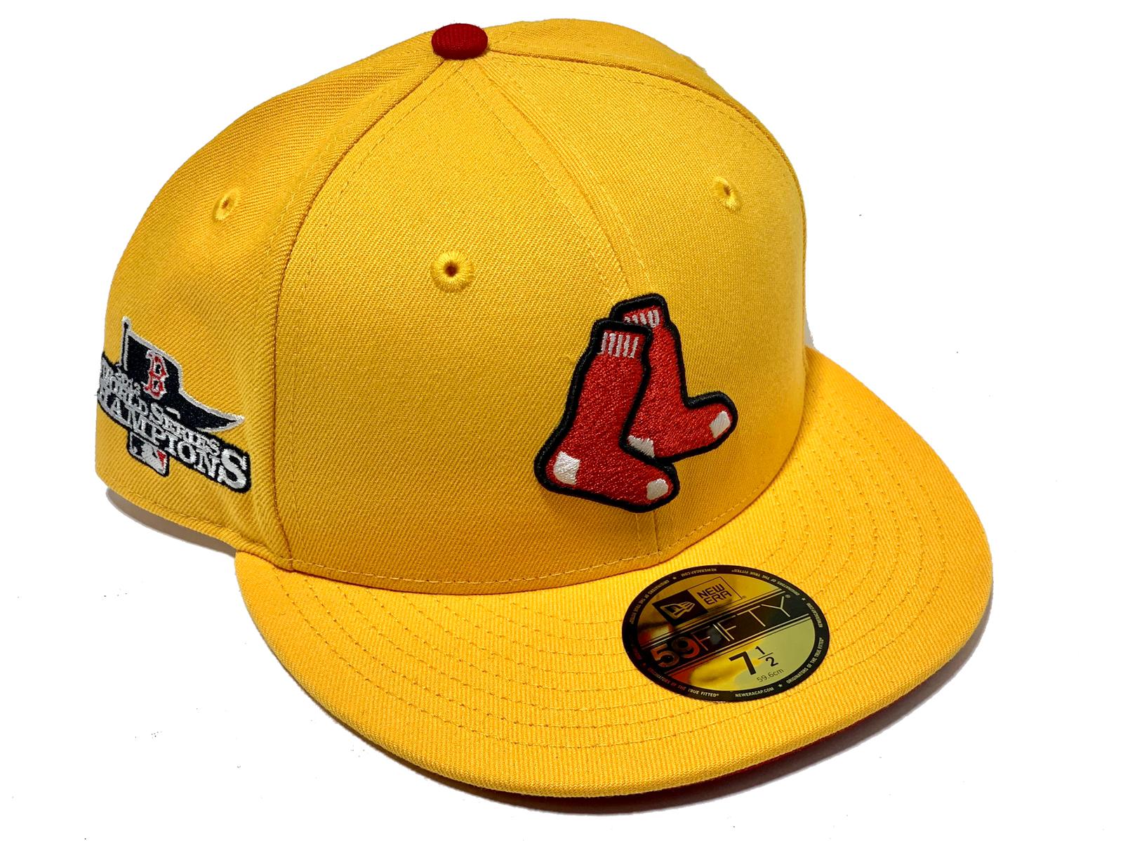 Boston Red Sox New Era MLB 9FIFTY 950 Snapback Cap Hat Yellow Crown/Vi –  Capland